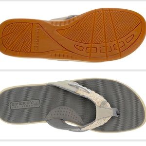 NWT Sperry Parrotfish Sandals Gray/Silver